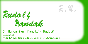 rudolf mandak business card